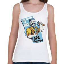 PRINTFASHION Apa megoldja - szuper apu - Női atléta - Fehér női trikó
