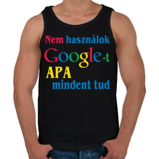 PRINTFASHION Apa mindent tud - Férfi atléta - Fekete