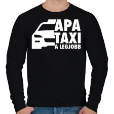 PRINTFASHION Apa taxi fehér - Férfi pulóver - Fekete férfi pulóver, kardigán