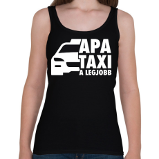 PRINTFASHION Apa taxi fehér - Női atléta - Fekete