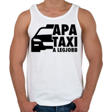 PRINTFASHION Apa taxi fekete - Férfi atléta - Fehér