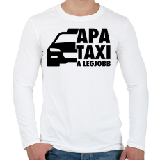 PRINTFASHION Apa taxi fekete - Férfi hosszú ujjú póló - Fehér