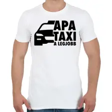 PRINTFASHION Apa taxi fekete - Férfi póló - Fehér férfi póló