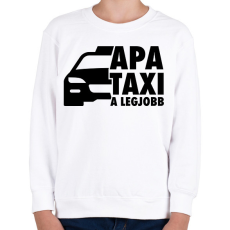 PRINTFASHION Apa taxi fekete - Gyerek pulóver - Fehér