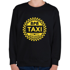 PRINTFASHION Apa taxi szolgálat - Gyerek pulóver - Fekete