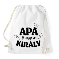 PRINTFASHION Apa te vagy a király - Sportzsák, Tornazsák - Fehér tornazsák