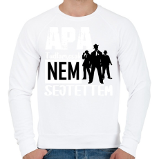 PRINTFASHION APA tudtam csak...fehér - Férfi pulóver - Fehér