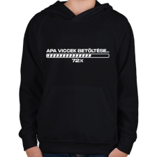 PRINTFASHION Apa viccek betöltése fehér - Gyerek kapucnis pulóver - Fekete gyerek pulóver, kardigán