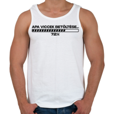 PRINTFASHION Apa viccek betöltése - Férfi atléta - Fehér atléta, trikó