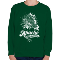 PRINTFASHION Apacs - Gyerek pulóver - Sötétzöld