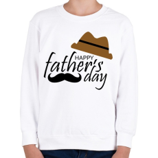 PRINTFASHION Apák napja bajusz - Gyerek pulóver - Fehér