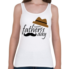 PRINTFASHION Apák napja bajusz - Női atléta - Fehér női trikó