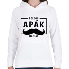 PRINTFASHION Apák napja - Női kapucnis pulóver - Fehér