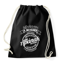 PRINTFASHION Apának hívnak a legfontosabbak - Sportzsák, Tornazsák - Fekete tornazsák