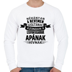 PRINTFASHION Apának hívnak - Férfi pulóver - Fehér