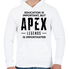 PRINTFASHION Apex Is Importanter (Black) - Férfi kapucnis pulóver - Fehér férfi pulóver, kardigán