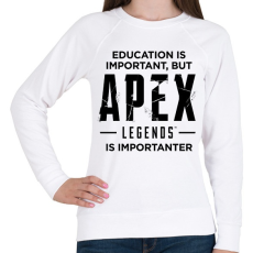 PRINTFASHION Apex Is Importanter (Black) - Női pulóver - Fehér