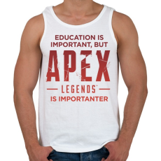 PRINTFASHION Apex Is Importanter (Red) - Férfi atléta - Fehér