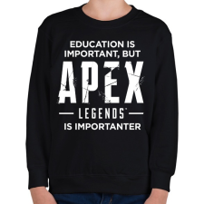 PRINTFASHION Apex Is Importanter (White) - Gyerek pulóver - Fekete gyerek pulóver, kardigán