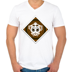 PRINTFASHION Apex Legends Bloodhound Jelvény (Badge) - Férfi V-nyakú póló - Fehér