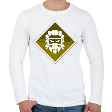 PRINTFASHION Apex Legends Caustic Jelvény (Badge) - Férfi hosszú ujjú póló - Fehér férfi póló