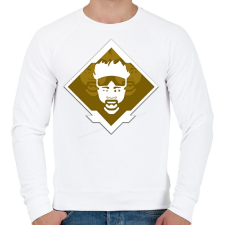 PRINTFASHION Apex Legends Mirage Jelvény(Badge) - Férfi pulóver - Fehér férfi pulóver, kardigán