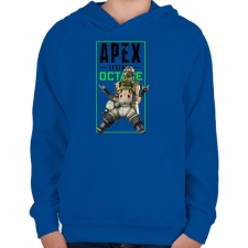 PRINTFASHION Apex Legends Octane - Gyerek kapucnis pulóver - Királykék gyerek pulóver, kardigán