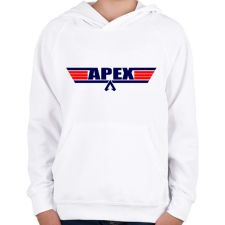 PRINTFASHION Apex Legends - TopGun logó - Gyerek kapucnis pulóver - Fehér gyerek pulóver, kardigán