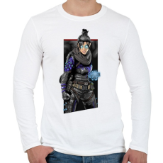 PRINTFASHION Apex Legends Wraith - Férfi hosszú ujjú póló - Fehér