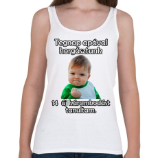 PRINTFASHION Apja fia horgászat - Női atléta - Fehér