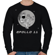PRINTFASHION apollo11 - Férfi pulóver - Fekete férfi pulóver, kardigán