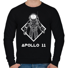 PRINTFASHION Apollo 11 - Férfi pulóver - Fekete férfi pulóver, kardigán