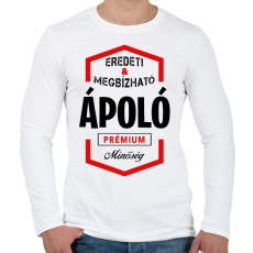 PRINTFASHION Ápoló prémium minőség - Férfi hosszú ujjú póló - Fehér