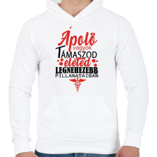 PRINTFASHION Ápoló vagyok! - Férfi kapucnis pulóver - Fehér férfi pulóver, kardigán