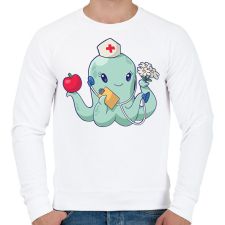 PRINTFASHION Ápolónő polip - Férfi pulóver - Fehér férfi pulóver, kardigán