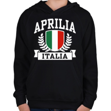 PRINTFASHION Aprila Italia - Gyerek kapucnis pulóver - Fekete gyerek pulóver, kardigán