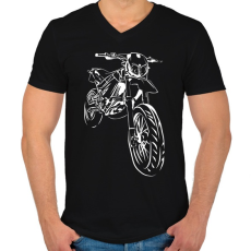 PRINTFASHION apriliasxf - Férfi V-nyakú póló - Fekete