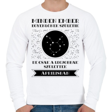 PRINTFASHION Április: Bika - Férfi pulóver - Fehér férfi pulóver, kardigán