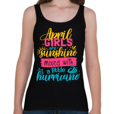 PRINTFASHION Áprilisban született csajok - Női atléta - Fekete női trikó