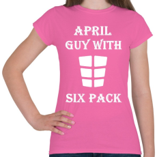 PRINTFASHION Áprilisban született kockás hasú - Női póló - Rózsaszín