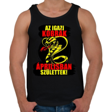 PRINTFASHION Áprilisi Kobra - Férfi atléta - Fekete