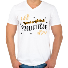 PRINTFASHION Apró emberek szelidítője - Férfi V-nyakú póló - Fehér férfi póló