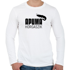PRINTFASHION APU MA HORGÁSZIK - Férfi hosszú ujjú póló - Fehér férfi póló