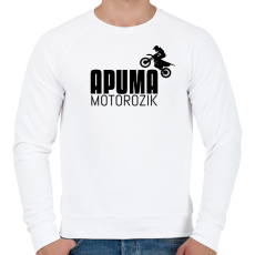 PRINTFASHION APU MA MOTOROZIK - Férfi pulóver - Fehér