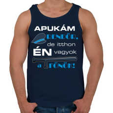 PRINTFASHION Apukám Rendőr - Férfi atléta - Sötétkék