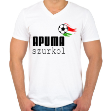 PRINTFASHION Apuma szurkol - Férfi V-nyakú póló - Fehér férfi póló