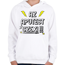 PRINTFASHION Aputest - Gyerek kapucnis pulóver - Fehér gyerek pulóver, kardigán