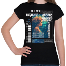 PRINTFASHION Aquarius - Streetwear style  - Női póló - Fekete