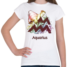 PRINTFASHION Aquarius színes - Női póló - Fehér