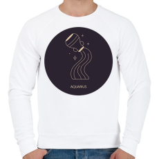PRINTFASHION Aquarius - Vízöntő - Férfi pulóver - Fehér